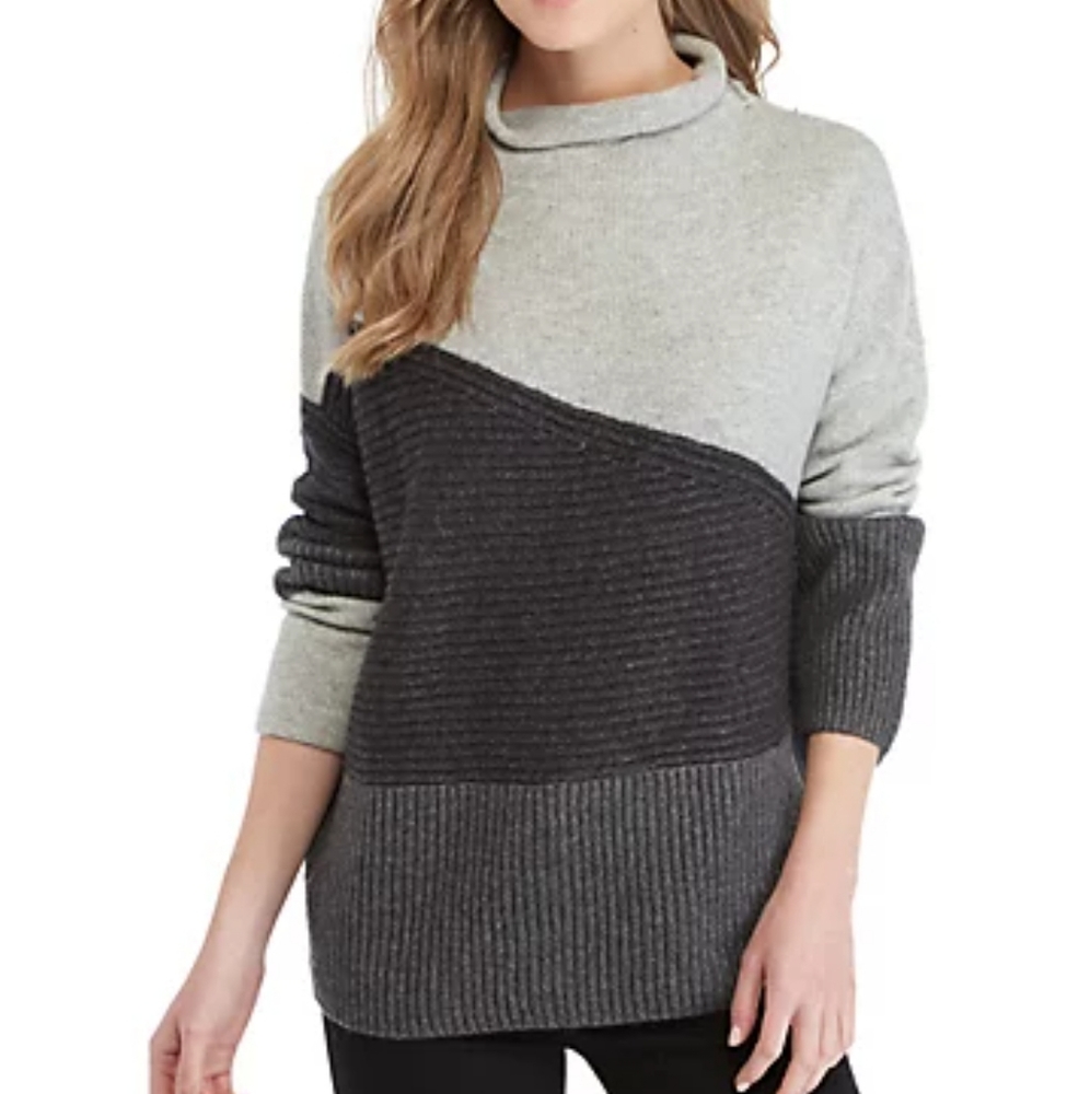 French Connection Wool Blend Mockneck Sweater Size Large